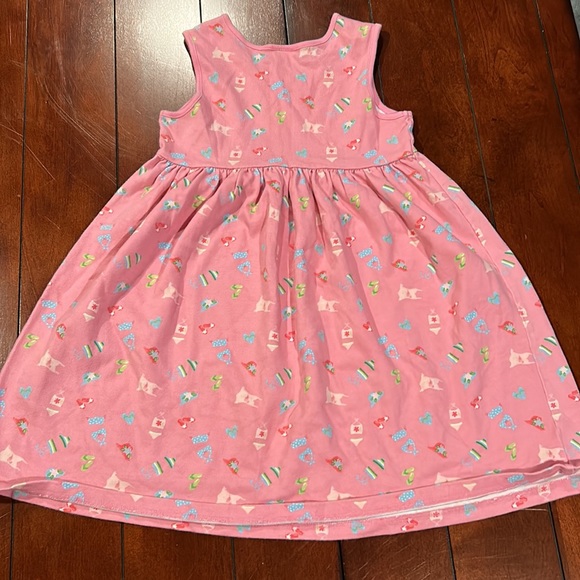 Gymboree Outlet Pool Party Pink 100% Cotton Knit Dress Size 7 - Picture 4 of 9